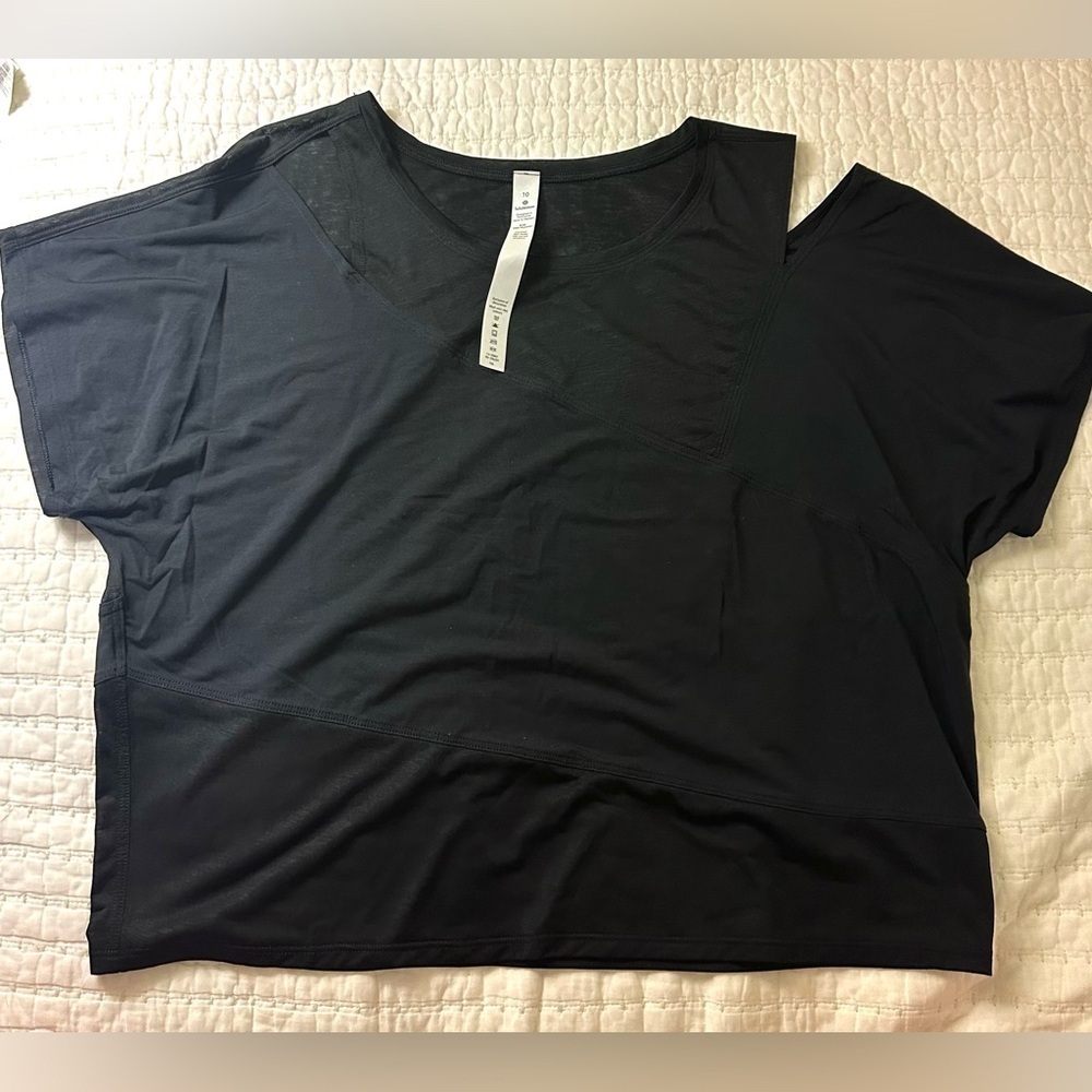 Lululemon No Inhibitions Tee Black Size 10 - Picture 2 of 5